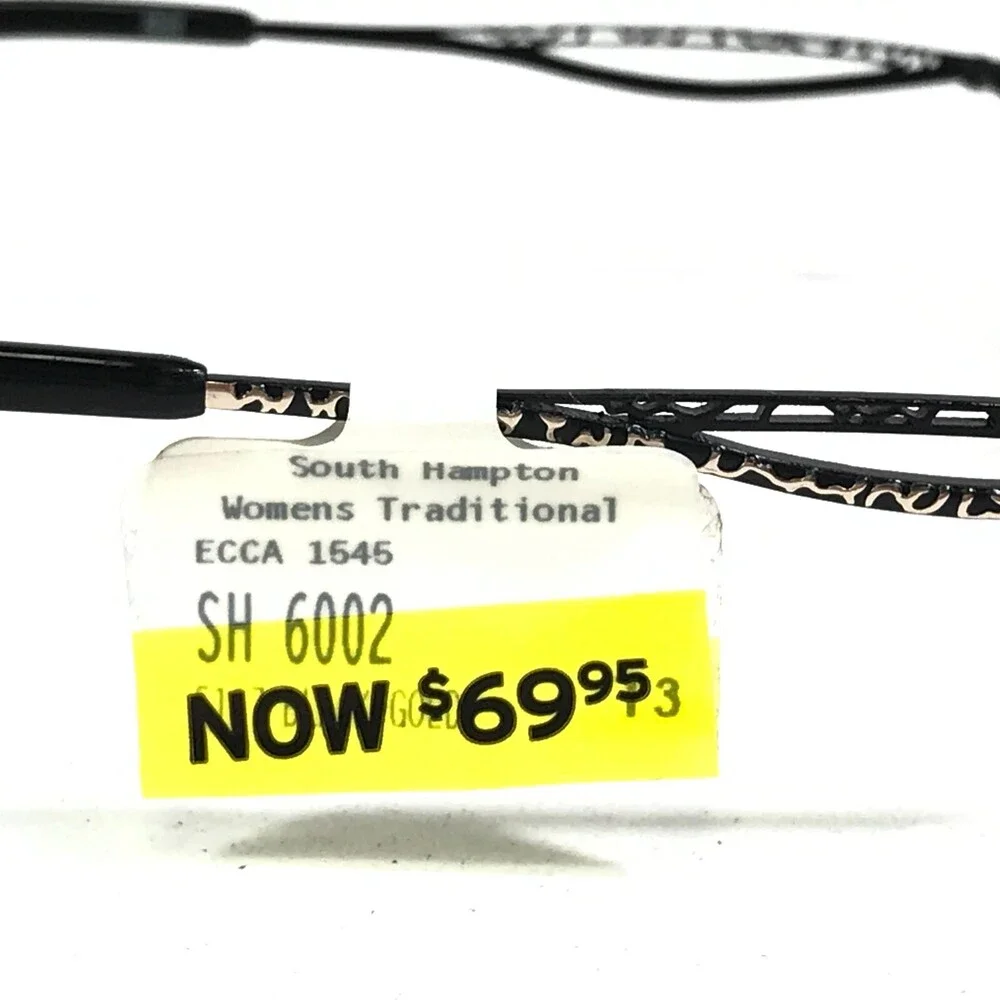 South Hampton SH6002 BK/G Eyeglasses Frames Black Gold Rectangular 51-17-145